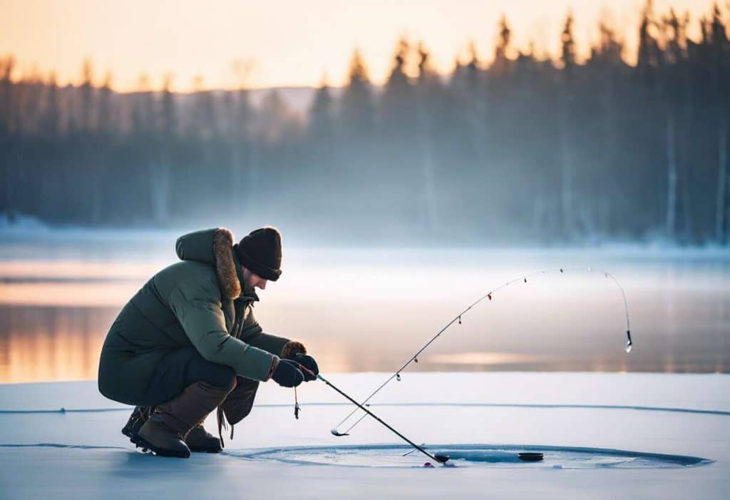 Pêcher sous la glace en situation de survie : matériel et méthodes