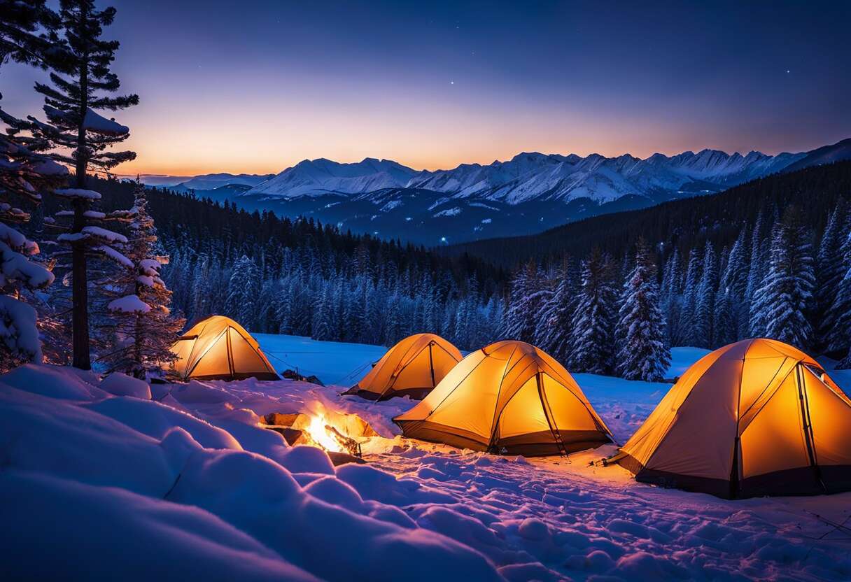 Camping sur neige : stratรฉgies et รฉquipements adaptรฉs aux milieux glacรฉs