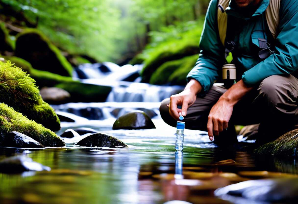 Usage responsable des produits chimiques dans la purification d’eau outdoor