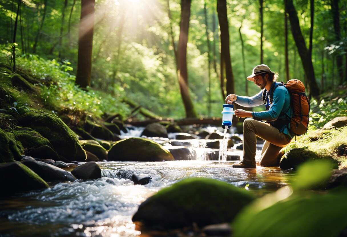 Survie en forêt : choisir le bon filtre à eau portable