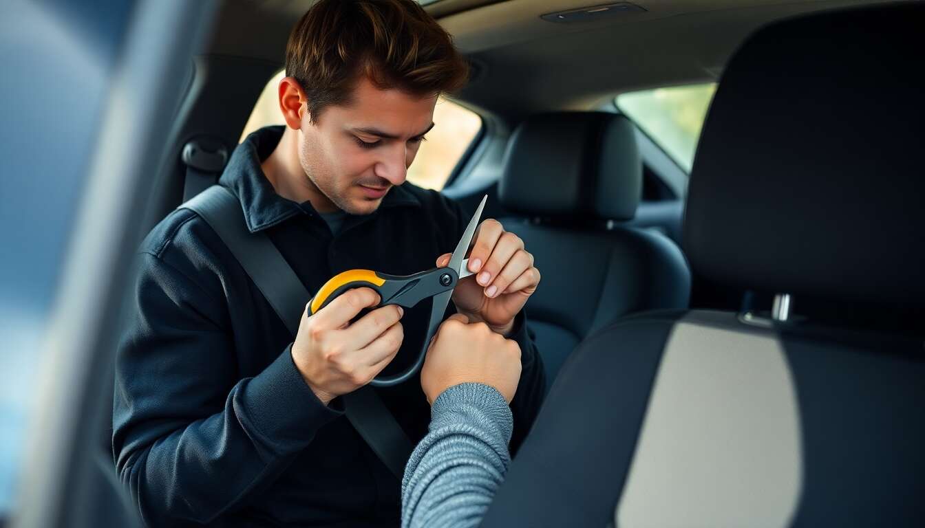 Comment couper une ceinture de sécurité : guide pratique et sécuritaire
