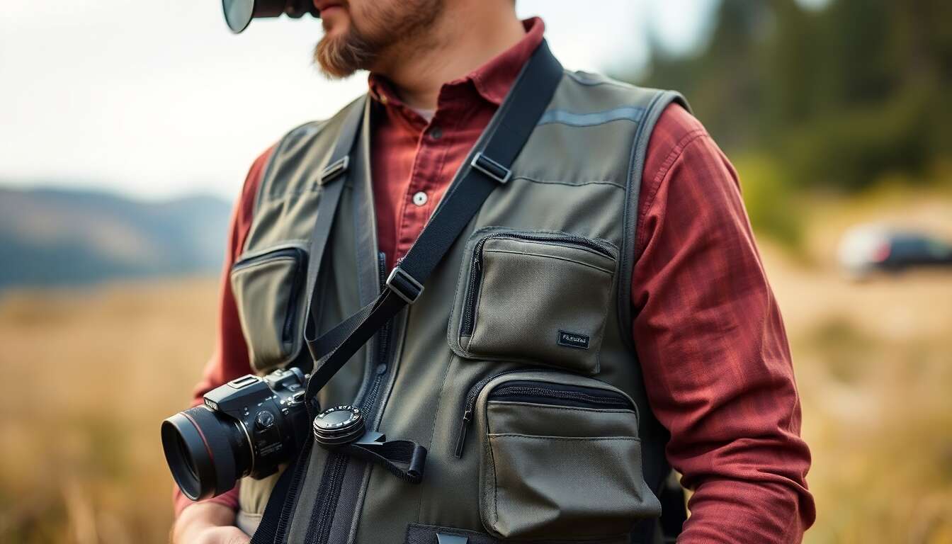 Gilets et harnais photo : confort et accessibilité sur le terrain