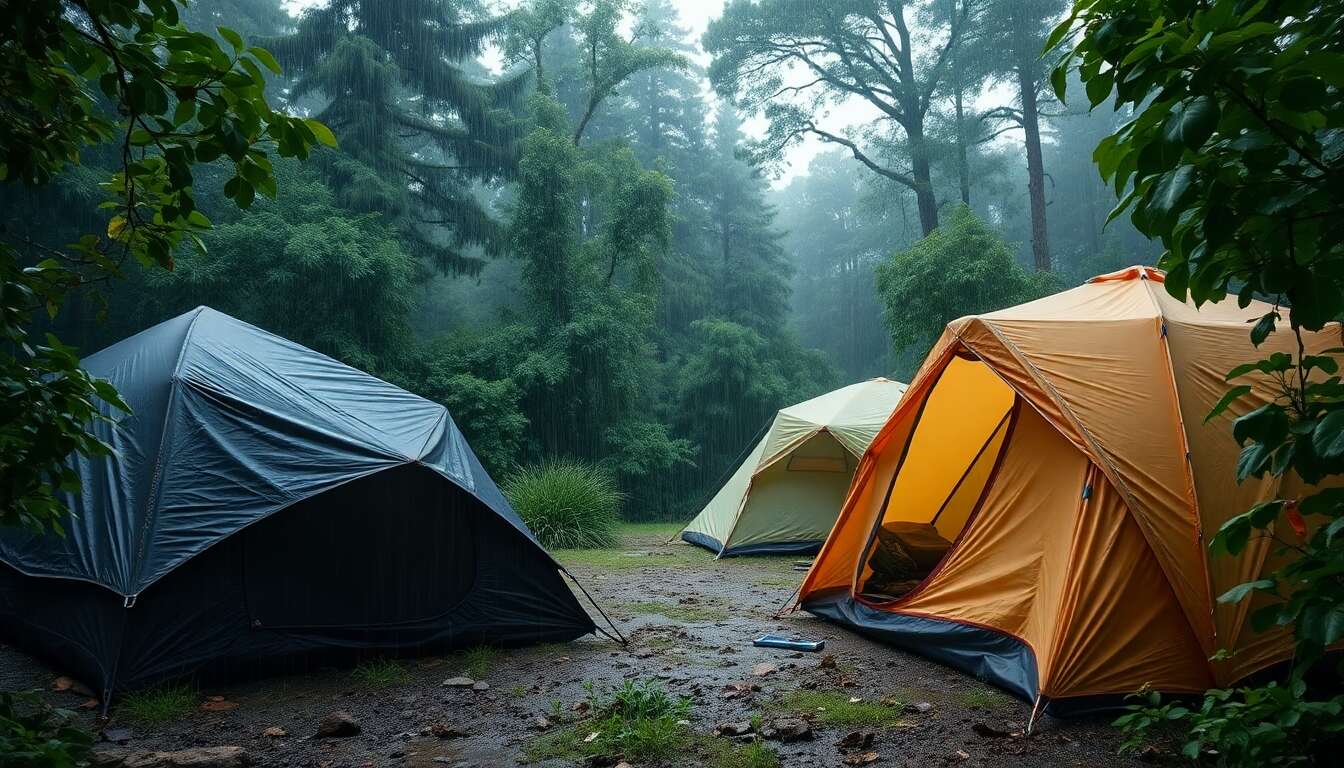 Pr&eacute;parer son campement pour les conditions pluvieuses