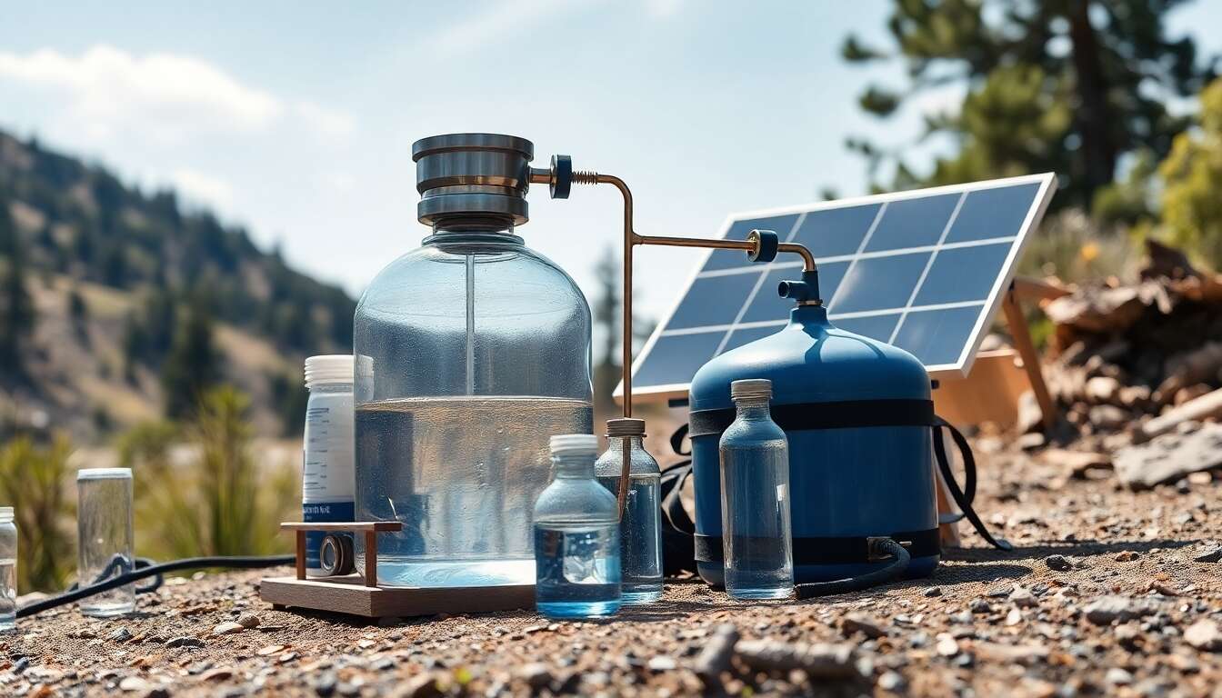 Solutions naturelles : distillation solaire et r&eacute;cup&eacute;ration d'eau de pluie