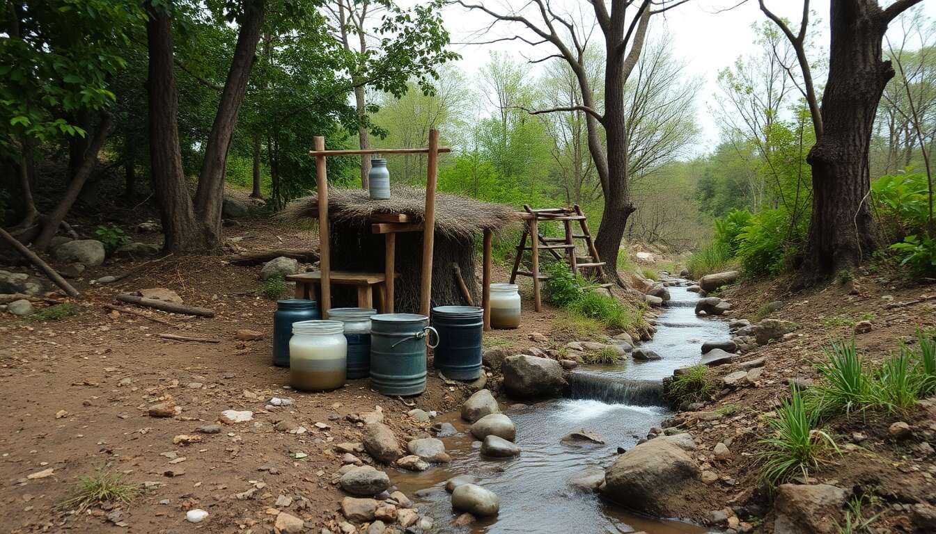 Techniques de collecte de l'eau de pluie en milieu sauvage