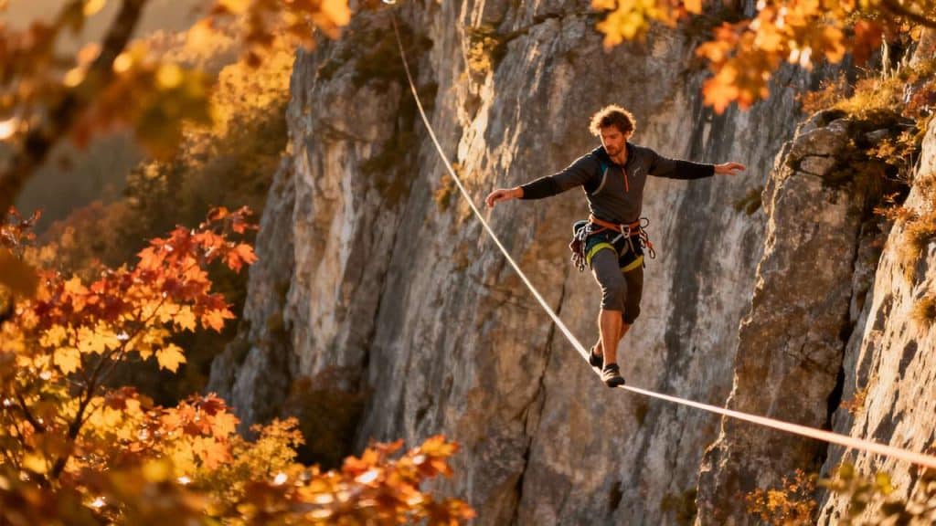 Slackline et escalade : entraînez votre équilibre avec les dernières tendances