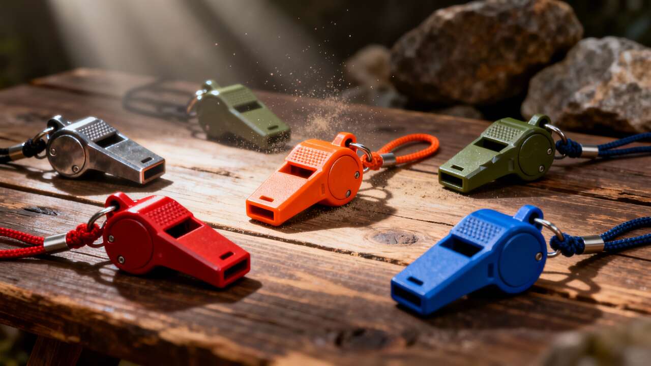 Sifflet De Survie En Alliage D'Aluminium - Forte Puissance Sonore, Étanche - Pour Randonnée, Camping, Secours