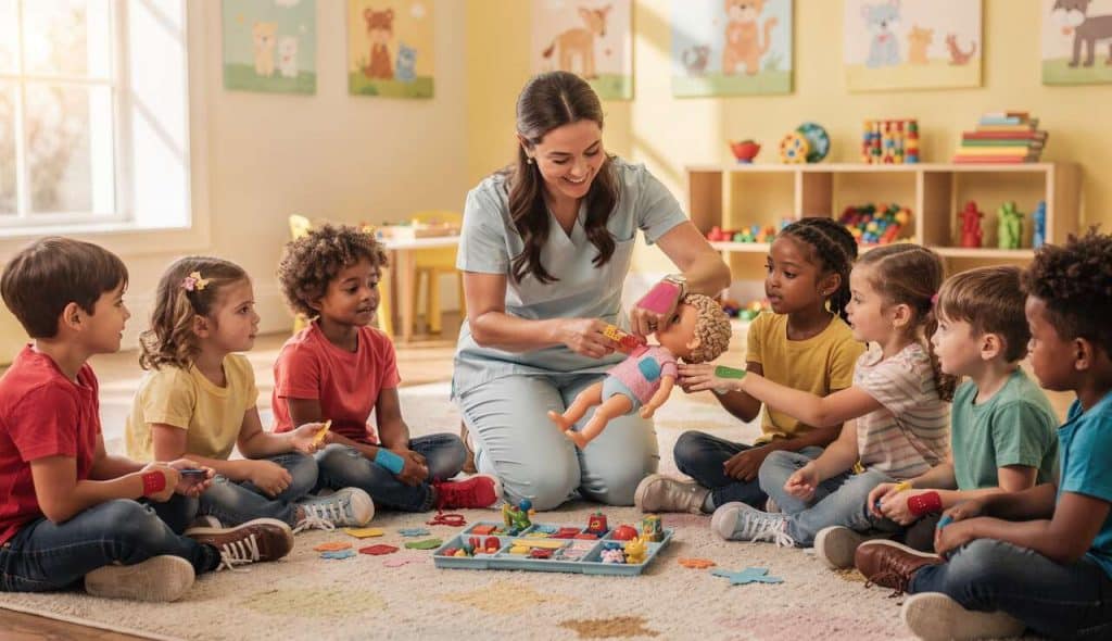 Bandages pour enfants : adapter les techniques aux plus jeunes